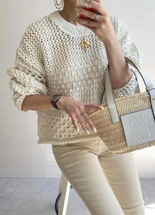 Zara свитер крупной вязки ажурный3 фото