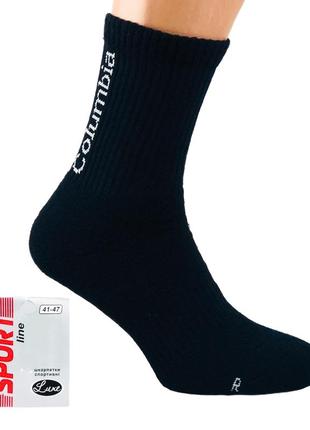 Носки мужские махровые высокие sport 27-31 размер (42-46 обувь) зимние черный7 фото