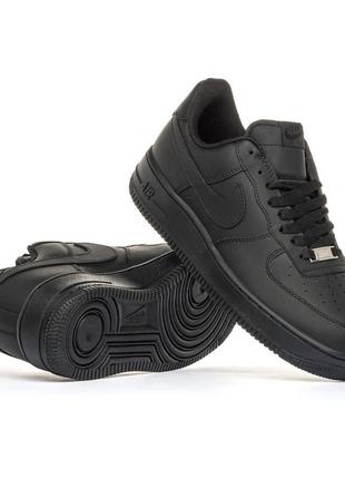 Мужские кроссовки nike air force 1 black premium5 фото