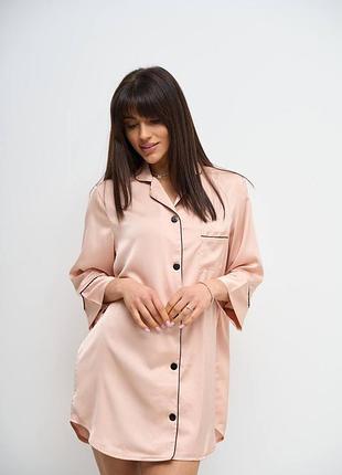 Шелковая удлиненная рубашка . длинная рубашка на пуговицах. шелковая ночнушка