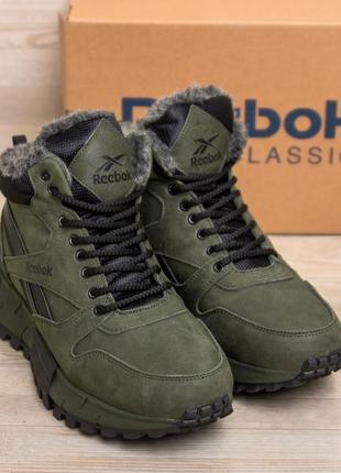 Чоловічі зимові шкіряні черевики reebok6 фото