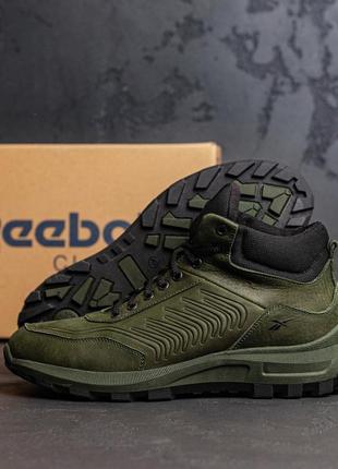 Мужские зимние ботинки reebok classic green6 фото