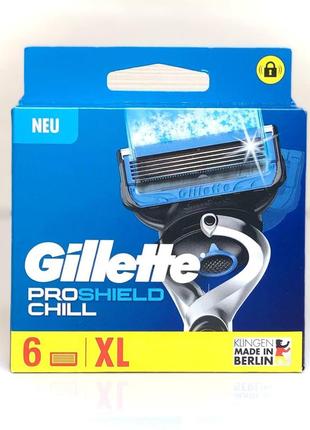 Змінні касети | картриджі | леза чоловічі gillette proshield chill (6 шт)