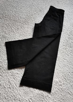 Джинсы широкие h&m короткие широкие джинсы кюлоты чёрные широкие джинсы укороченные палаццо