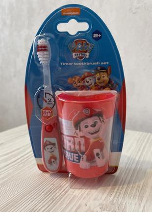 Детский набор для чистки зубов щенячий патруль