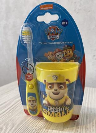 Детский набор для чистки зубов щенячий патруль
