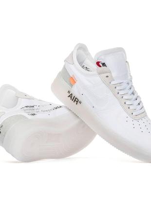 Мужские кроссовки nike air force x off white 1 low white5 фото