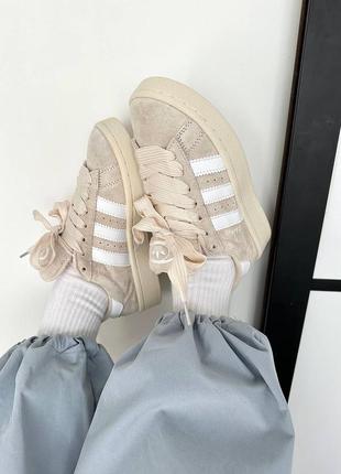 Кроссовки adidas campus «&nbsp;light beige / white&nbsp;» premium