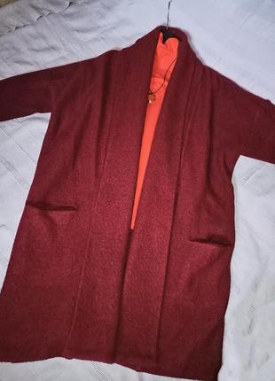 Легкое распашное  деми пальто ,кардиган с карманами,валяная шерсть,xl-4xl, monsoon.1 фото