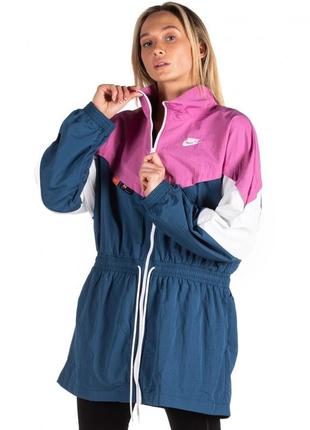 Толстовка спортивная ветровка самые короткие nike w nsw icn clsh track jkt wvn