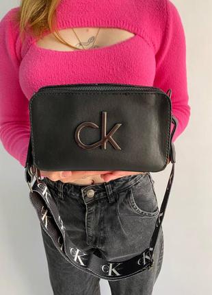 Женская сумка calvin klein total black люкс качество