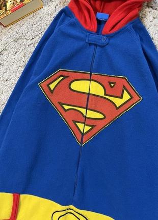 Теплая флисовая пижама кигуруми супермен No84 фото