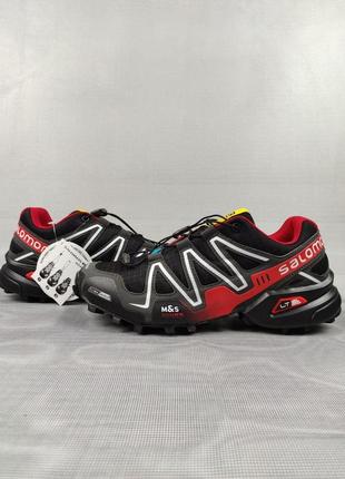 Salomon speedcross grid black&amp;red6 фото