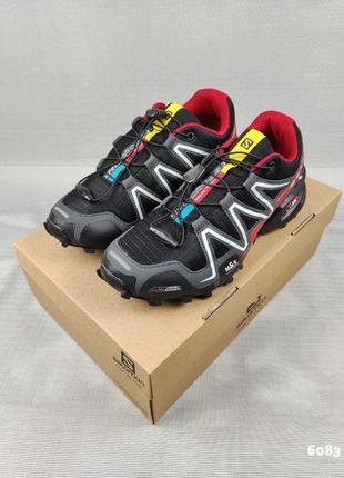 Salomon speedcross grid black&amp;red5 фото