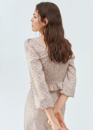 Стильный топ блуза в цветочный принт от h&amp;m5 фото
