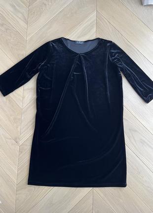 Сукня плаття оксамитова вільного крою під пояс5 фото