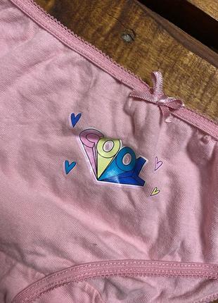 Детские хлопковые трусики с принтом girls (герлс 9-10 лет 134-140 см оригинал разноцветные)