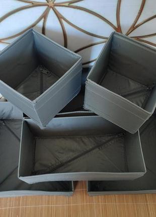 Набір коробок-органайзерів для зберігання речей 6 шт ikea skubb коробки, модулі ікеа скубб4 фото