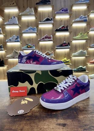 Кроссовки bape sta purple / pink low