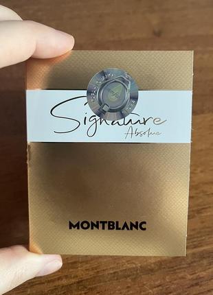 Парфуми montblanc signature absolue 2 ml пробник парфумована вода