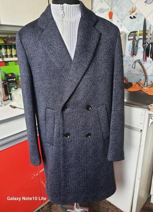 Zara man новое мужское стильное мягкое и теплое пальто
