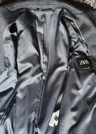 Zara man новое мужское стильное мягкое и теплое пальто7 фото