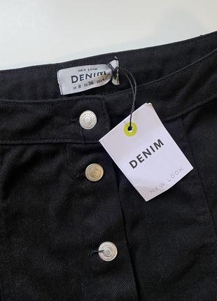 Джинсовая черная юбка от new look denim2 фото