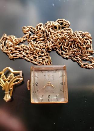 Tourneau антикварные часы подвес-брошка, швейцария