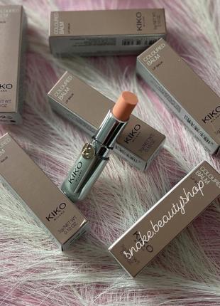 Цветной увлажняющий бальзам для губ kiko milano coloured balm 02 vanilla1 фото