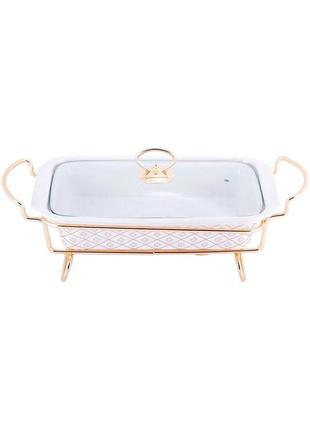 Марміт kamille food warmer "in gold" керамічна форма 2.5 л, 36.5 см із підігрівом