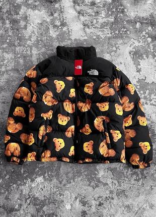 Куртка пуховик с принтами белая