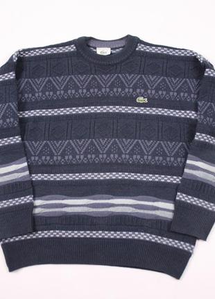 Винтажный шерстяной свитер lacoste coogi carlo colucci