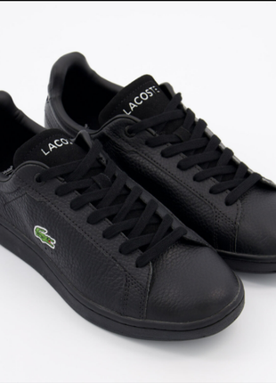 Оригинальная обувь от lacoste black leather trainers размер 42