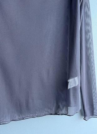 Лонгслив сетка серый топ с длинным рукавом calliope женский купить цена5 фото