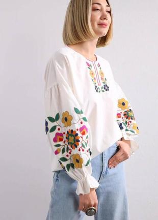 Вишиванка 😌 вышитая рубашка с цветами ❤️ етно сорочка ❤️ вишита блуза ❤️ вишиванка