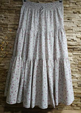 Шикарная ярусная юбка в мелкий цветочный принт dorothy perkins3 фото