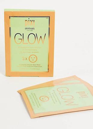 Набор масок для лица pixi glow mask (3 шт)2 фото