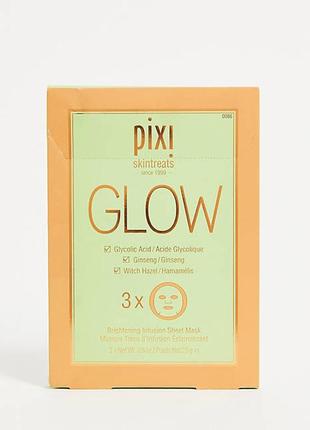 Набор масок для лица pixi glow mask (3 шт)