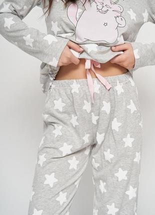 Женская пижама в звездочки - на завязках2 фото