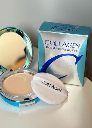 Пудра enough collagen two way cake