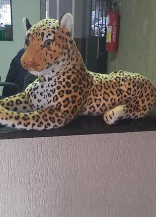 Игрушка мягкая реалистичная леопардовая пантера6 фото