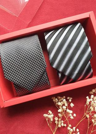 Boss - краватка італія шовкова чоловіча мужской галстук в смужку7 фото