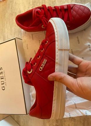 Кеди guess low top loven bright red8 фото