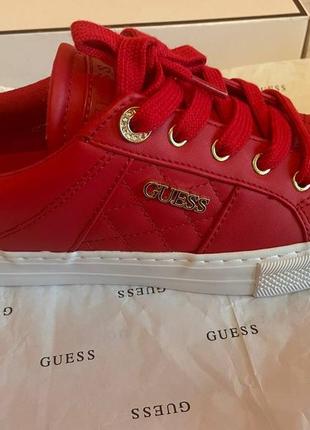 Кеди guess low top loven bright red2 фото