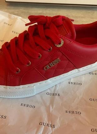 Кеди guess low top loven bright red5 фото