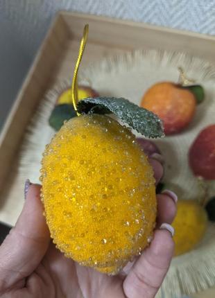 Игрушки для ёлки фрукты декор