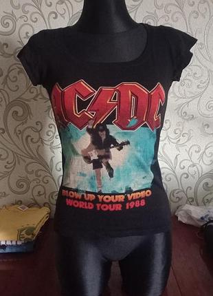 Ac/dc футболка. металл мерч