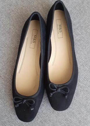 Балетки marks&spencer із еко-замші 38 р. устілка 24,5 см