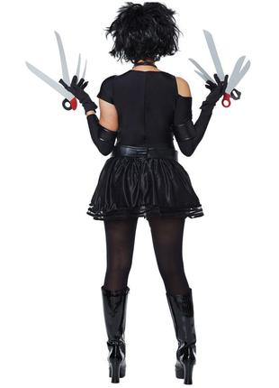 Костюм эдвард руки-ножницы платье перчатки черный готический карнавальный маскарадный костюм готический женский джоне депп3 фото