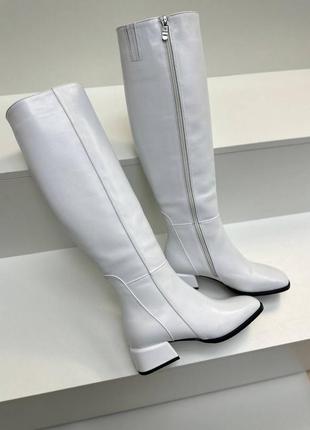 Екслюзивні чоботи з італійської шкіри жіночі2 фото
